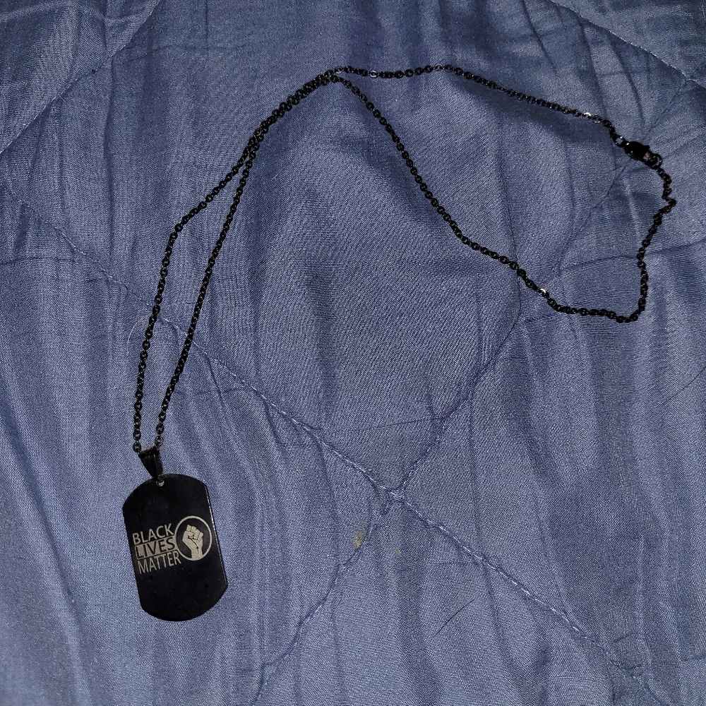 BLM Black chain Necklace